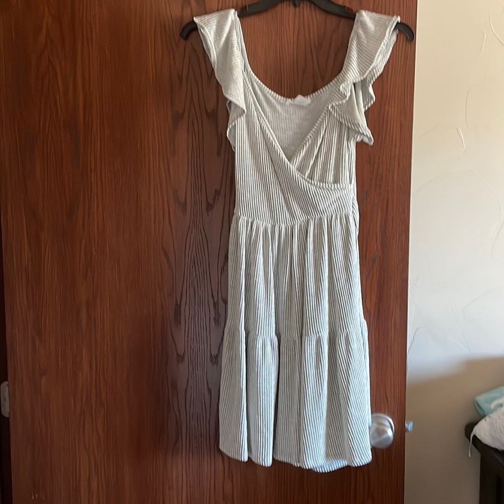 Sleeveless/ruffle sleeve summer dress